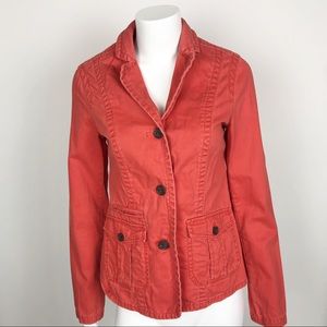 Eddie Bauer Orange Denim Jacket